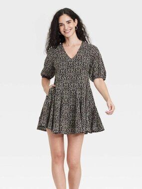 Universal Thread Bell Elbow Sleeve Mini A-Line Dress